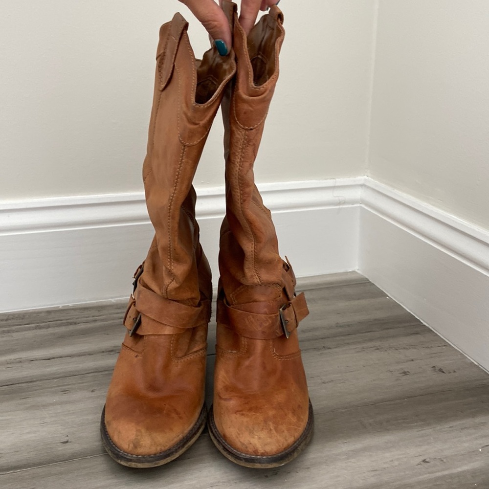 Steve Madden Distressed Cowboy Boots